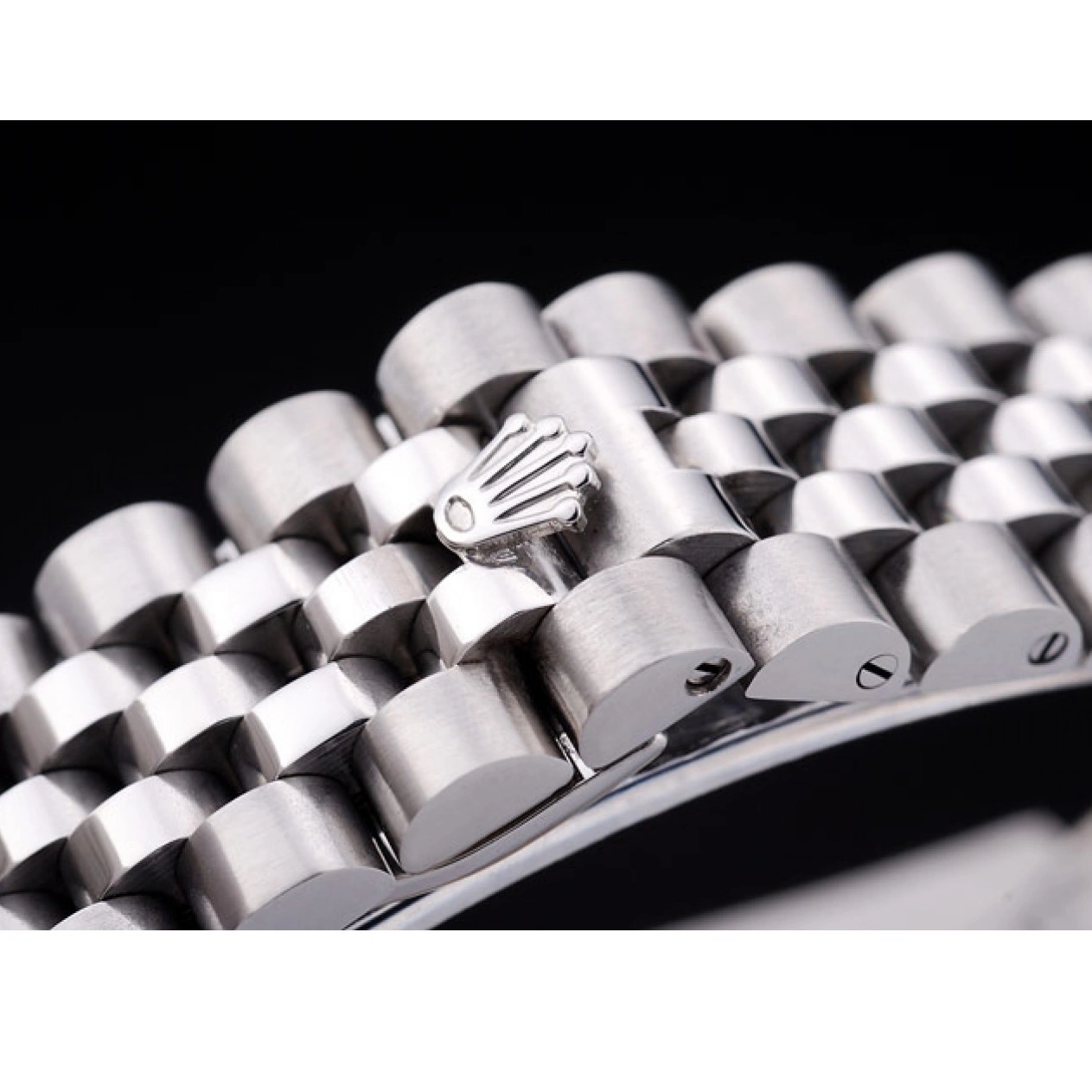 Aaa fake watches Diamonds Bezel Rolex Dial Silver Datejust 7455 Ribbed 0517